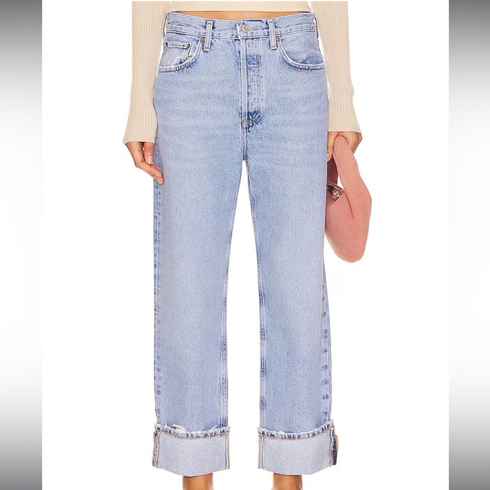 Agolde Fran Cuff Straight Leg Jeans